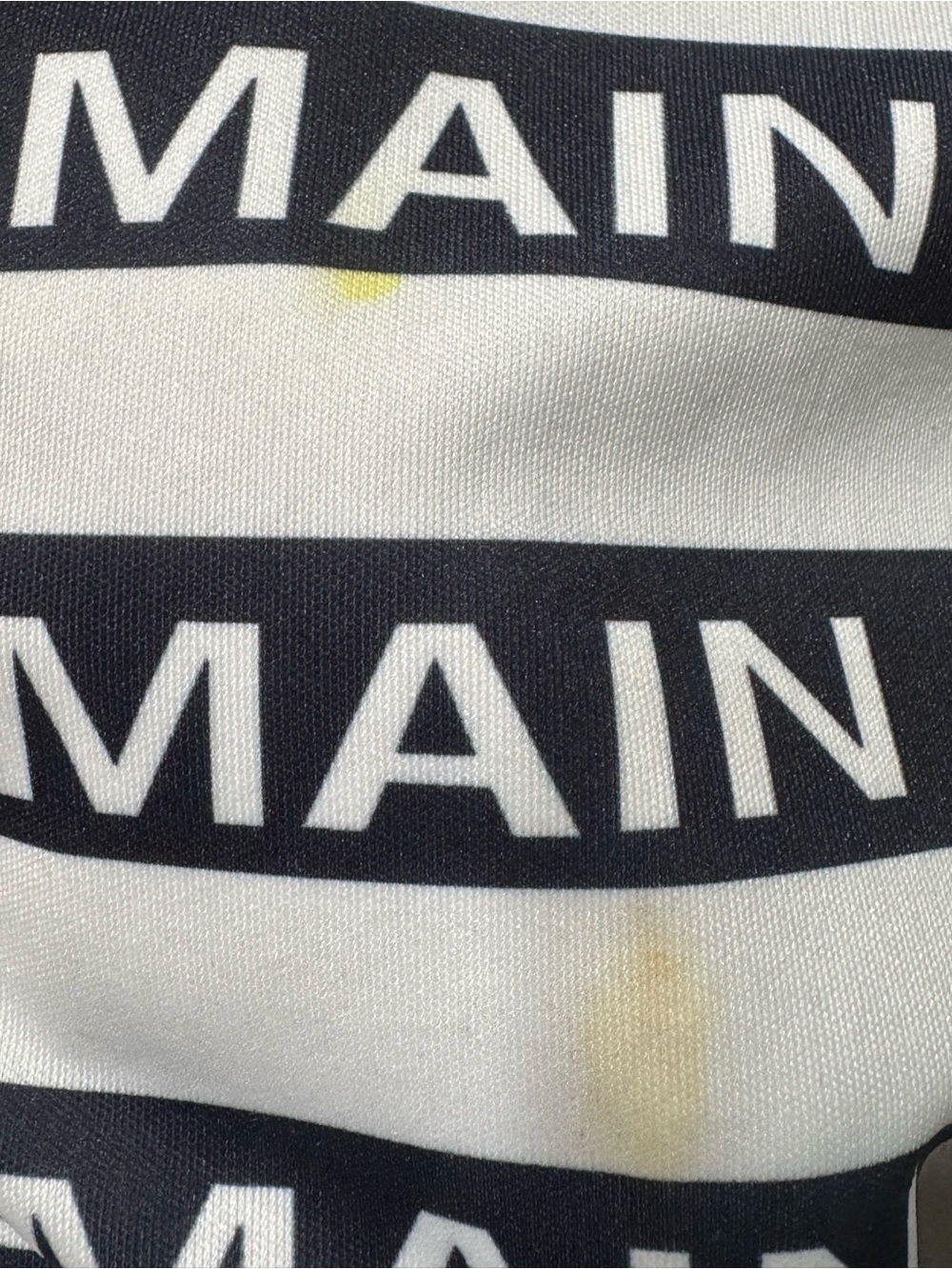 Balmain Black and White Logo-Stripe Mock Neck Top - Picture 2 of 2